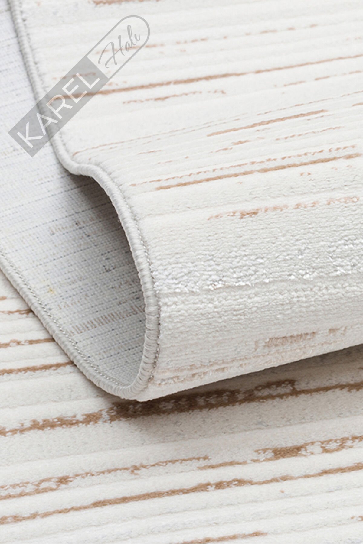 NORA NOR 03 BEIGE Hav Toz Vermez Yıkanabilir Kaymaz İnce Dokuma Modern Halı