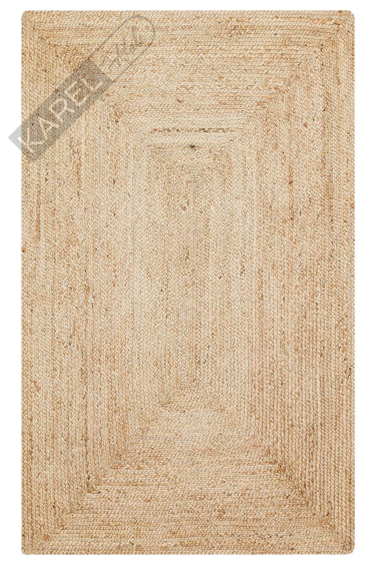 ECHO ECH 10 NATURAL El Dokuma Naturel Jüt Hasır Halı