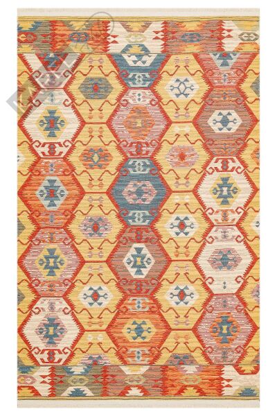 NOMAD NMD 06 RED Yıkanabilir, Çift Taraflı Kullanıma Uygun Yumuşak Tuşeli Otantik Kilim