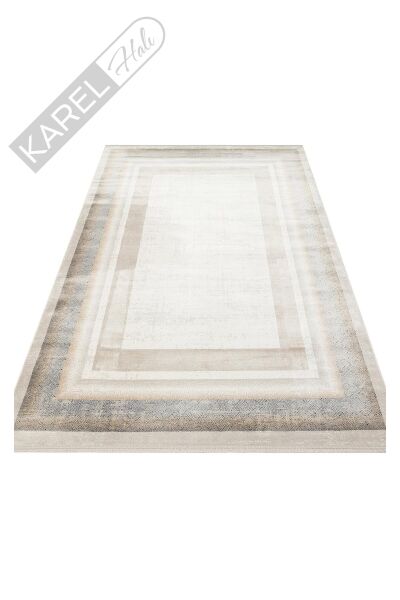 PADONA PDN 08 CREAM GREY  Extra Yumuşak Dokulu Sık Dokuma Modern Desenlere Sahip Şık Salon Halısı