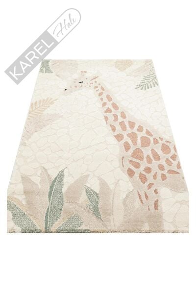 PICCOLO PCL 08 CREAM MULTY  Pastel Renkli Hav ve Toz Vermeyen Çocuk Halısı