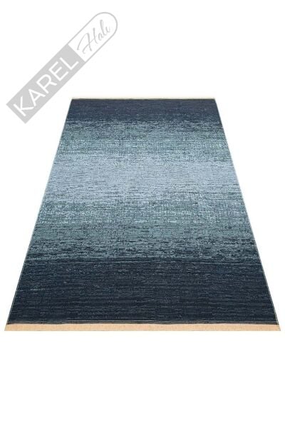 KUTNU KILIM KTN 01 ANTRASIT BLUE Modern Ombre Renk Geçişli Yıkanabilir Çift Taraflı Kilim