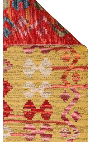 NOMAD NMD 03 RED Yıkanabilir, Çift Taraflı Kullanıma Uygun Yumuşak Tuşeli Otantik Kilim