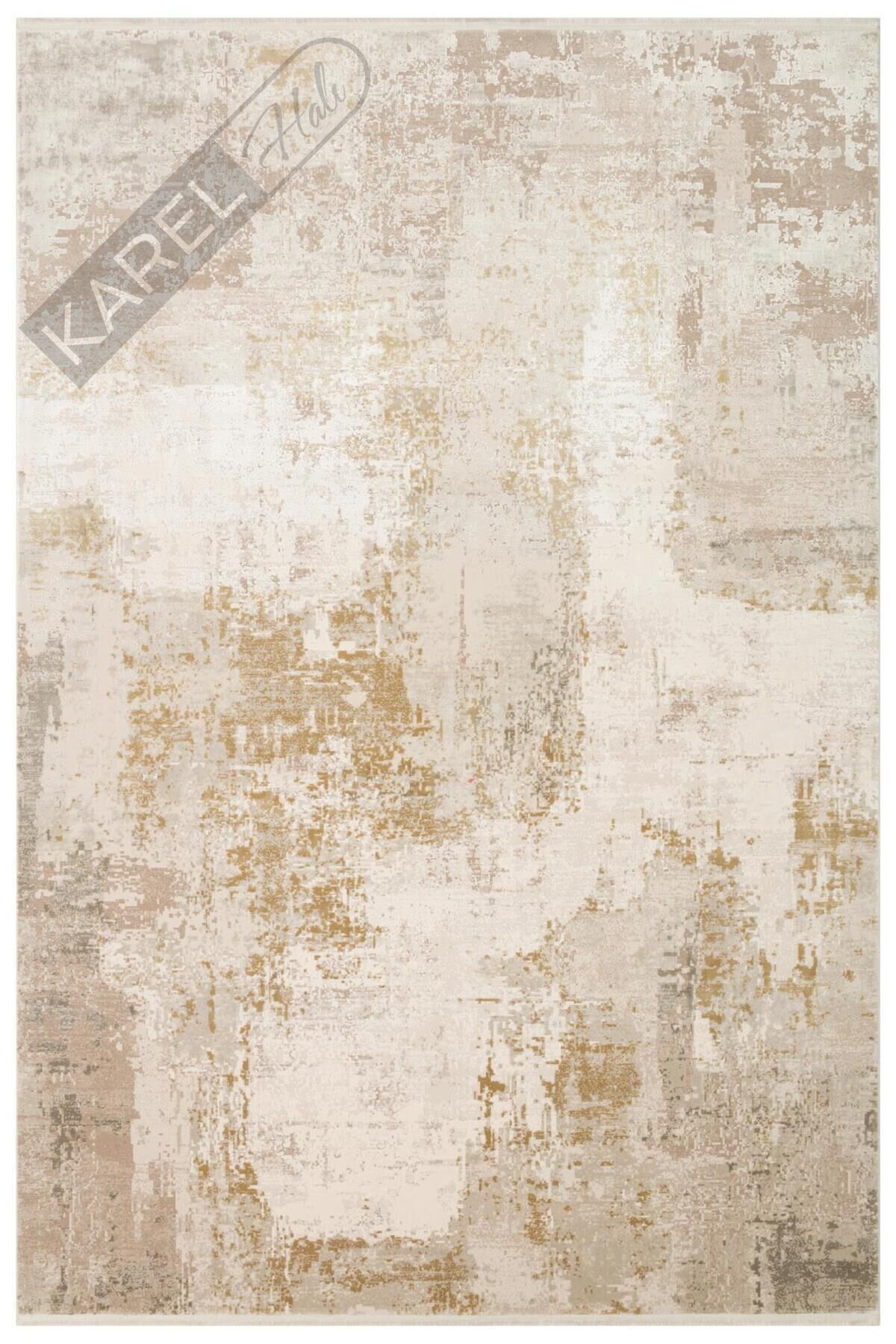 FRESCO FS 34 CREAM GOLD XW Yüksek Alçak Dokulu Özel Işıltılı Yüksek Kaliteli Sık Dokuma Modern Salo