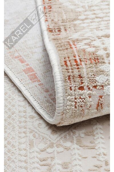 PADONA PDN 05 CREAM VIZON  Extra Yumuşak Dokulu Sık Dokuma Modern Desenlere Sahip Şık Salon Halısı