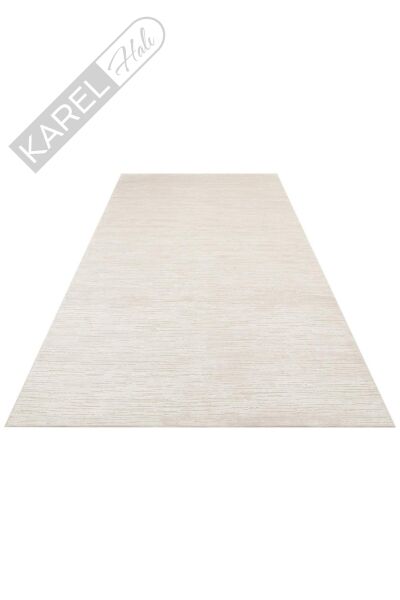 SIERRA SR 01 BEIGE WHITE Yüksek Alçak Oyma Dokuya Sahip Sık Dokuma Modern Salon Halısı
