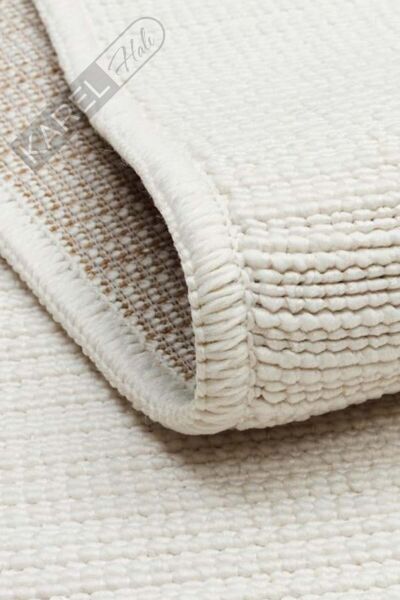 BALI JUTE BLJ 02 WHITE Jüt Dokulu Hav Toz Vermeyen Modern Halı