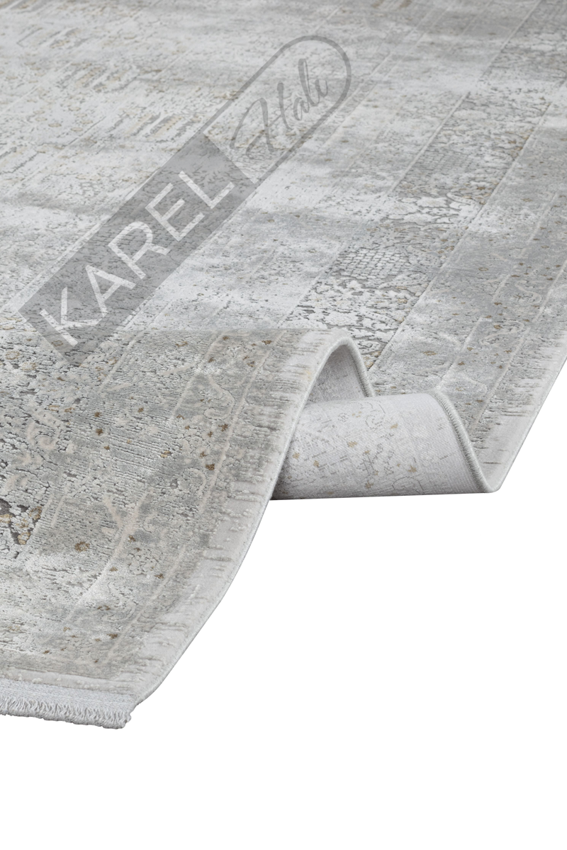 Apex Halı Aura 2825 Gri Premium Viskon İpek Halı