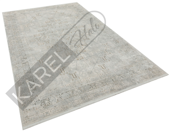 Apex Halı Aura 2825 Gri Premium Viskon İpek Halı
