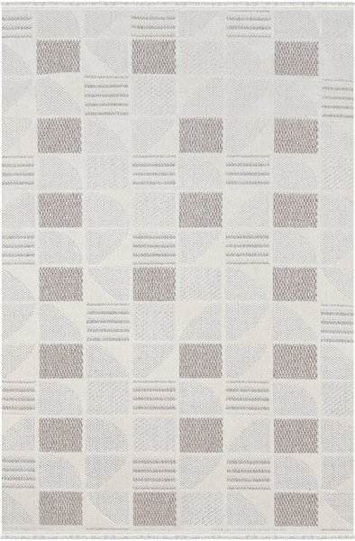 Woolen Halı Venis Koleksiyonu 8803 Bej Mikropolyester İskandinav Desen Dekoratif Halı