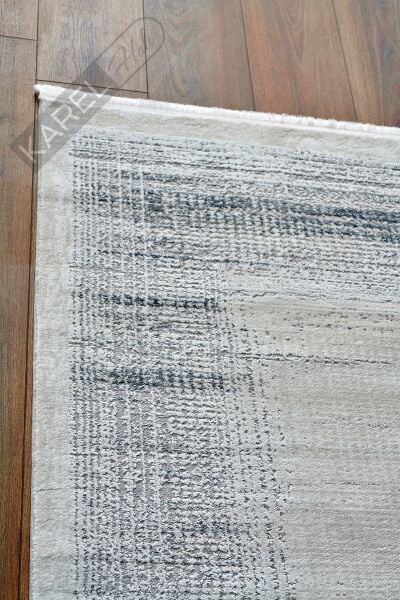 LAGOS XW LGS 08 CREAM SILVER XW Hav Toz Vermez Eskitme Desenli Modern Makine Halısı