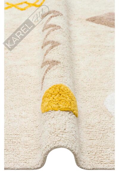 COTTON BOON XXW CBN 12 MULTY XXW Yıkanabilir Kaymaz Tabanlı Naturel Pamuk Bebek Halısı