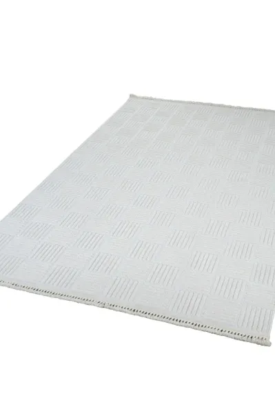 Apex Halı Anemon 6821 Beyaz Dekoratif Halı