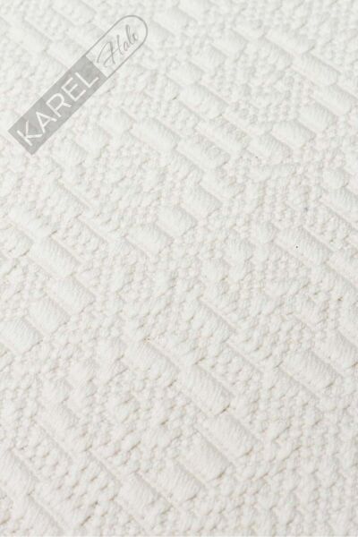 MONO LUX MNO LUX 02 WHITE Kaymaz Tabanlı Modern Desenlere Sahip İnce Halı