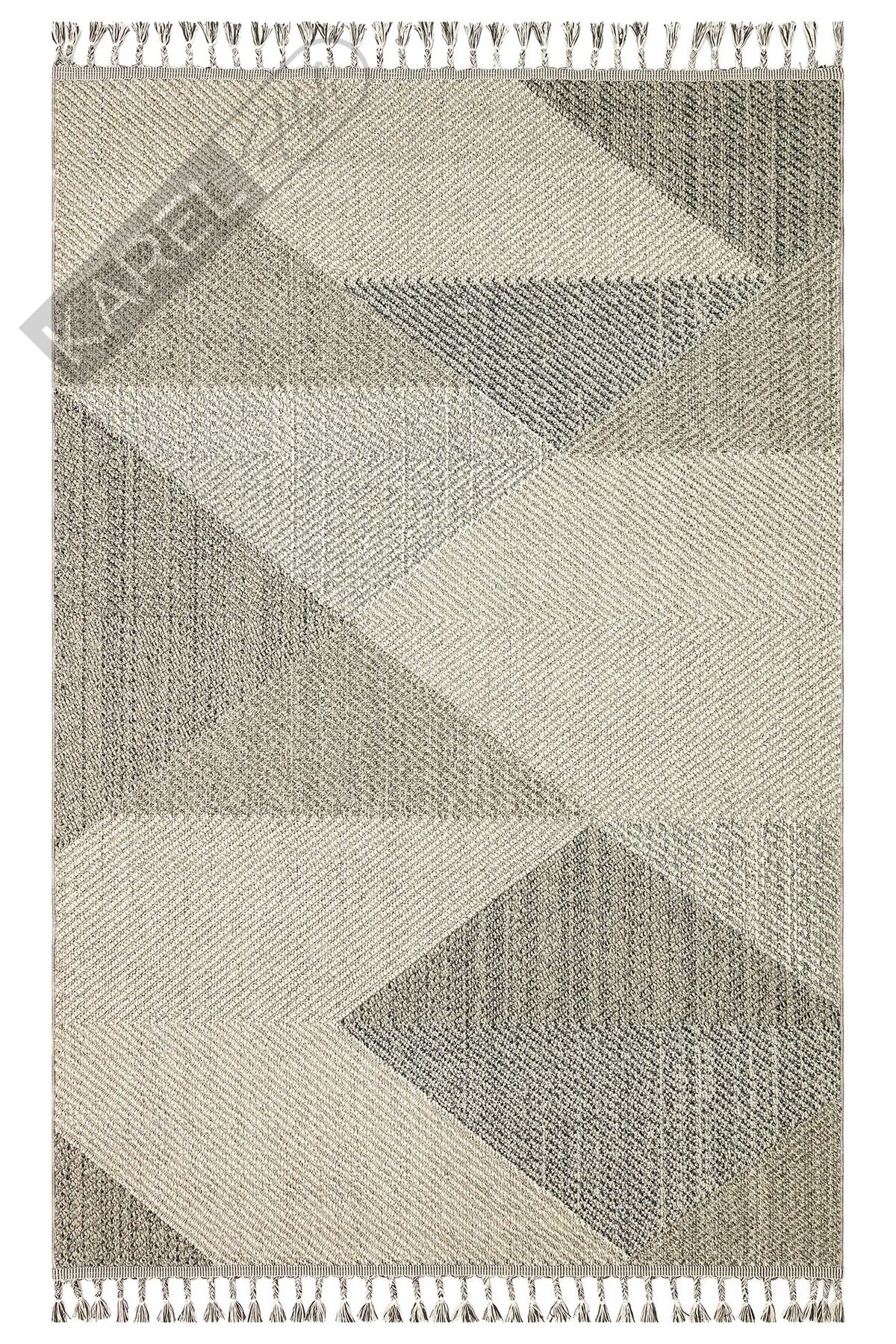 Soho Sh 08 Grey Multy Hav Vermeyen Özel Ipler Ile Üretilen Etnik Örgü Desenlere Sahip Makine Halısı