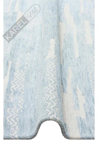 BIGA BG 01 BLUE Hav Toz Vermez Kaymaz Tabanlı İnce Dokuma Modern Halı