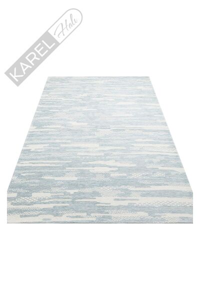 BIGA BG 01 BLUE Hav Toz Vermez Kaymaz Tabanlı İnce Dokuma Modern Halı