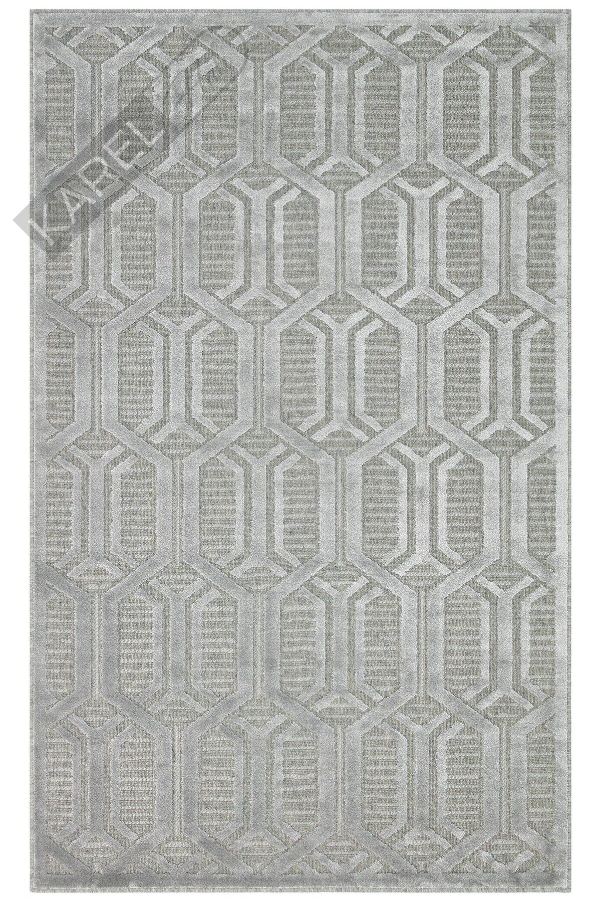 ZENITH ZNT 07 GREY  Yüksek Alçak Dokulu Naturel Yün ve Viskon Modern Dokuma Halı