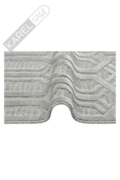ZENITH ZNT 07 GREY  Yüksek Alçak Dokulu Naturel Yün ve Viskon Modern Dokuma Halı