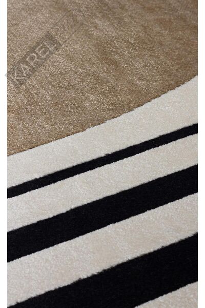 MERANO MRN 05 CREAM GOLD Geometrik Desenli Yüksek Kalite Sık Dokuma Salon Halısı