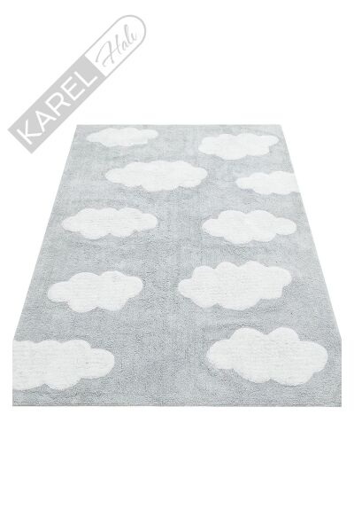 COTTON BOON XXW CBN 14 MULTY XXW  Yıkanabilir Kaymaz Tabanlı Naturel Pamuk Bebek Halısı