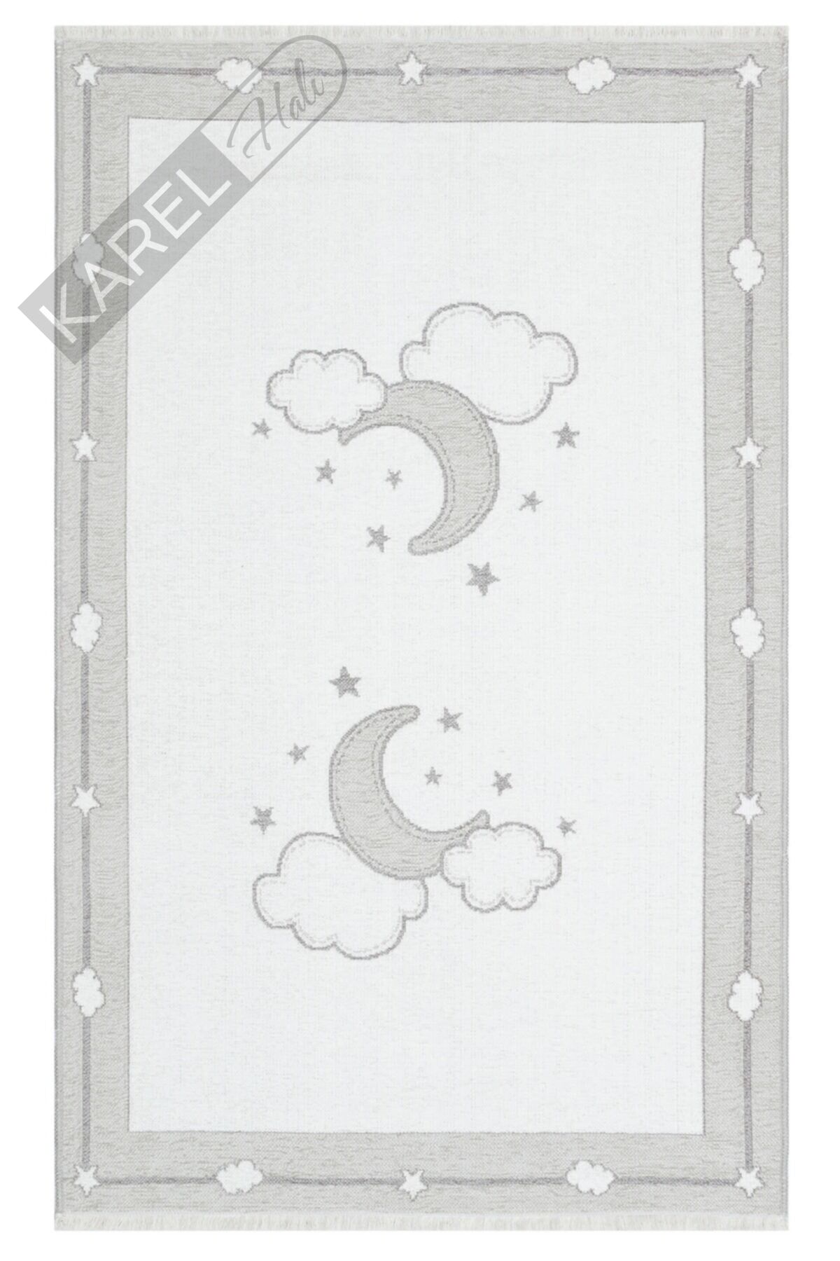 Noa Baby Nb01 Grey Çift Taraflı Ve Çamaşır Makinesinde Yıkanabilir Çocuk Ve Bebek Halısı