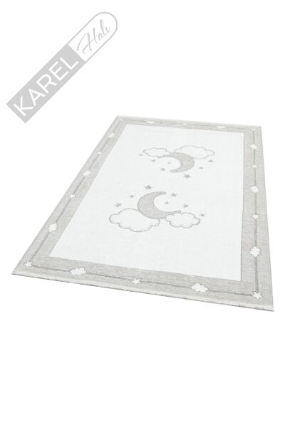 Noa Baby Nb01 Grey Çift Taraflı Ve Çamaşır Makinesinde Yıkanabilir Çocuk Ve Bebek Halısı