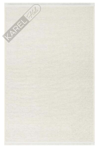 LIZA KILIM LIZ 01 WHITE Hav Toz Vermez Kaymaz Tabanlı Yıkanabilir Düz Renk Kilim