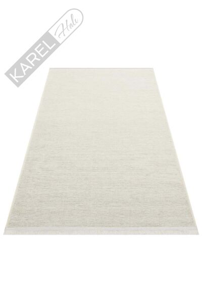 LIZA KILIM LIZ 01 WHITE Hav Toz Vermez Kaymaz Tabanlı Yıkanabilir Düz Renk Kilim