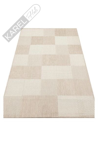MONO MNO 01 BEIGE Hav Toz Vermez Kaymaz Tabanlı İnce Halı
