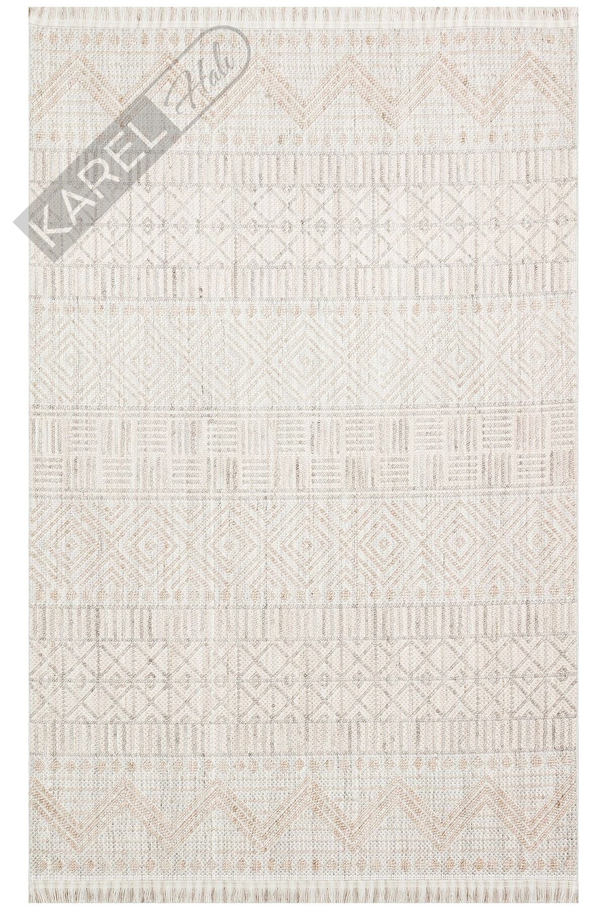 Cozy Czy 02 Grey Beige Hav Toz Vermez Modern Örgü Dokuma Makine Halısı