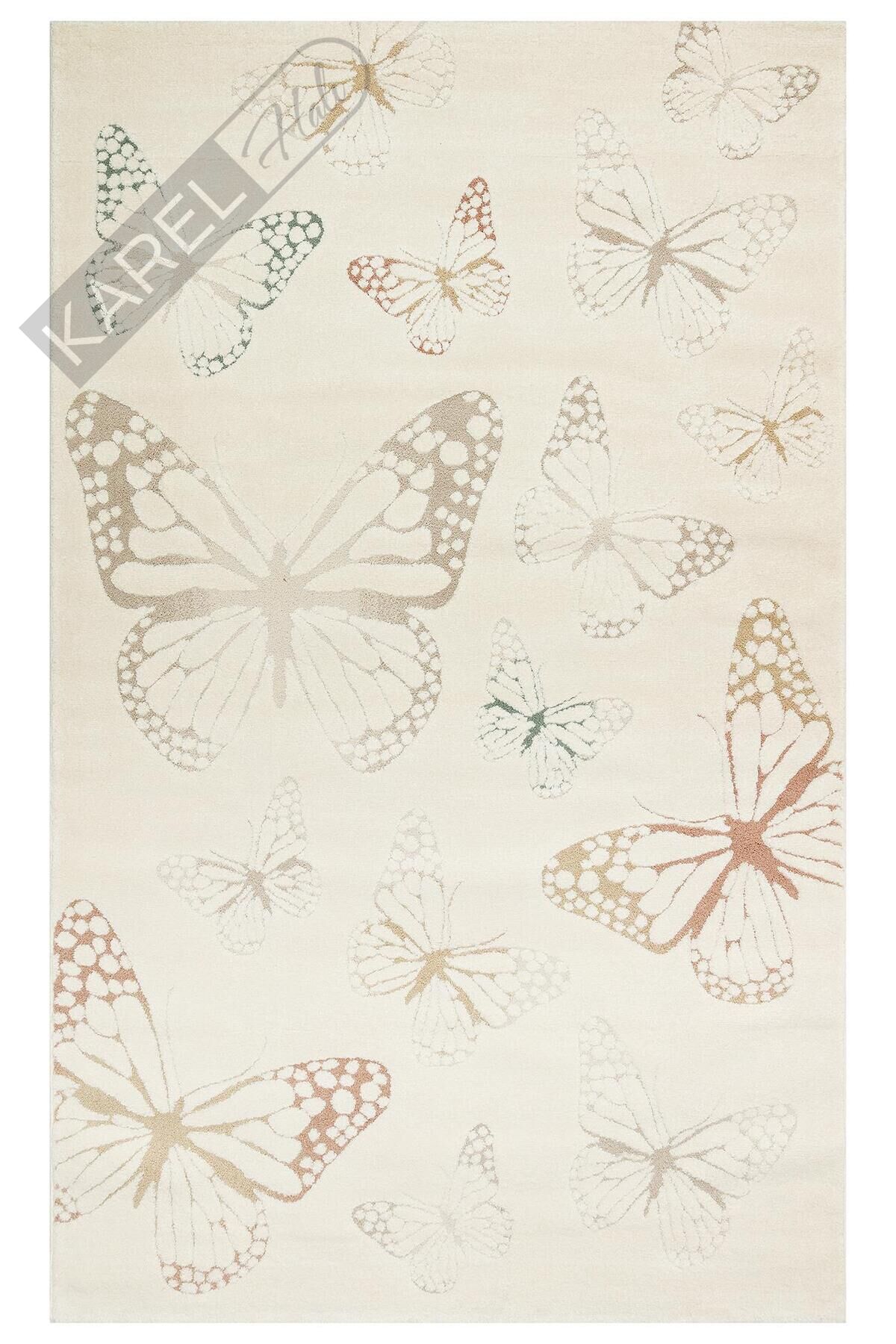 PICCOLO PCL 03 CREAM MULTY Pastel Renkli Hav ve Toz Vermeyen Çocuk Halısı