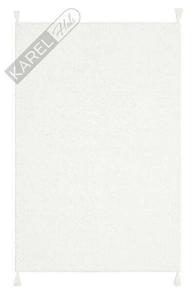 COTTON BOON CBN PLAIN WHITE Yıkanabilir Kaymaz Tabanlı Naturel Pamuk Bebek Halısı