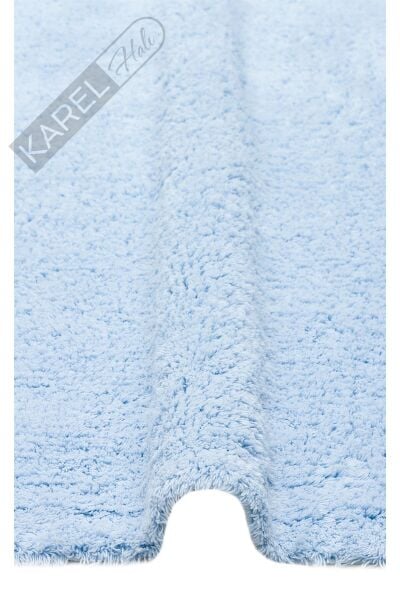 COTTON BOON CBN PLAIN BLUE Yıkanabilir Kaymaz Tabanlı Naturel Pamuk Bebek Halısı