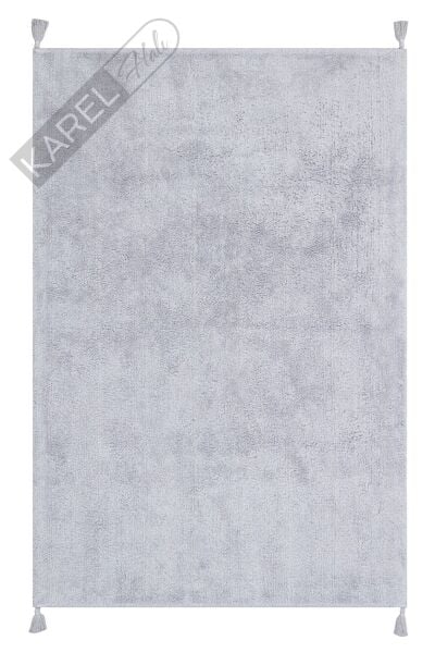 COTTON BOON CBN PLAIN GREY Yıkanabilir Kaymaz Tabanlı Naturel Pamuk Bebek Halısı