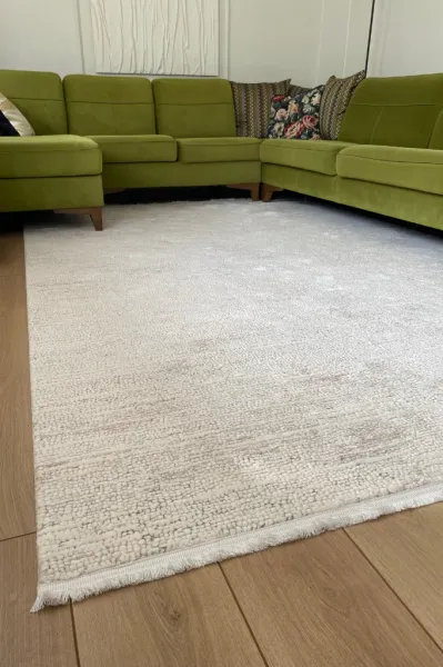 Apex Halı Truva 6631 Krem Akrilik Kalın Halı