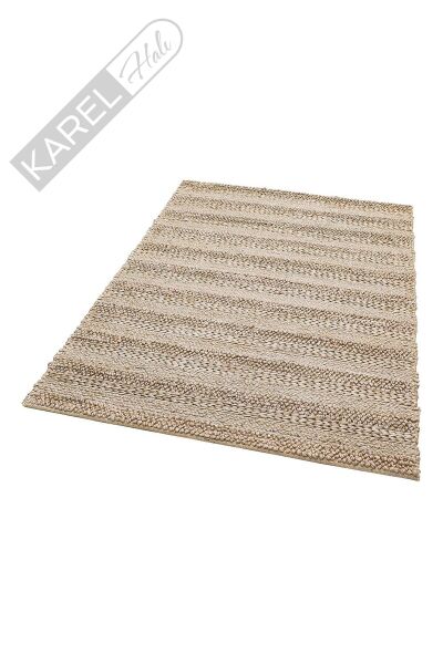 NETRA S-1410 SILVER XW  Farklı Örgü Dokusuna Sahip El Dokuma Naturel Jüt Hasır Halı