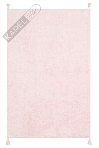 COTTON BOON CBN PLAIN POWDER Yıkanabilir Kaymaz Tabanlı Naturel Pamuk Bebek Halısı