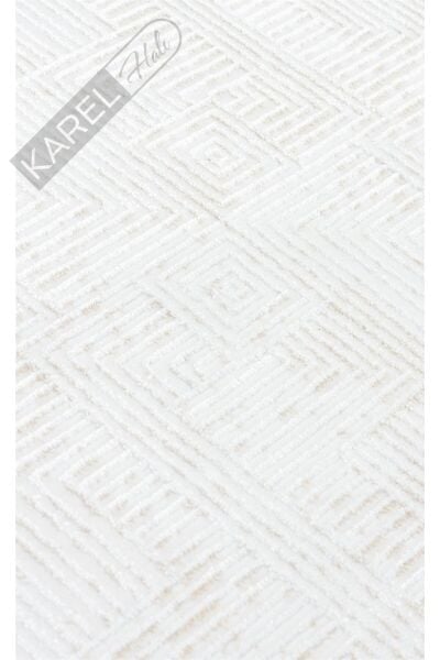 SATEEN ST 109 CREAM BEIGE Yıkanabilir Kaymaz Tabanlı Hav Vermez Sık Dokuma Modern Halı