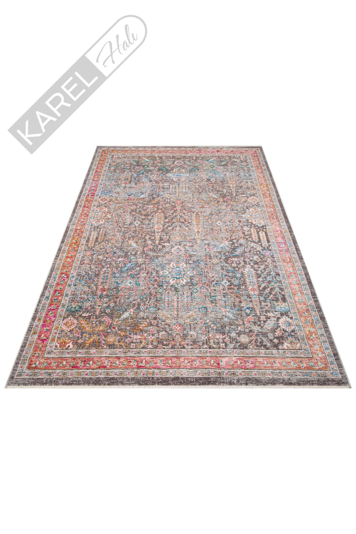 SOFIA SOF 01 MULTY Renkli El Dokuma Uşak Halı Desenlerine Sahip Makine Halısı