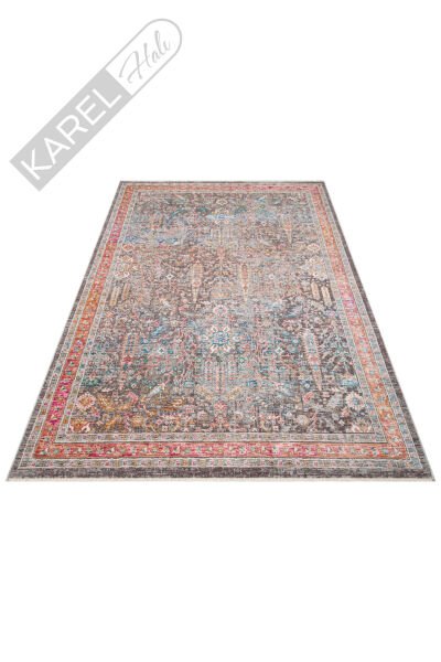 SOFIA SOF 01 MULTY Renkli El Dokuma Uşak Halı Desenlerine Sahip Makine Halısı