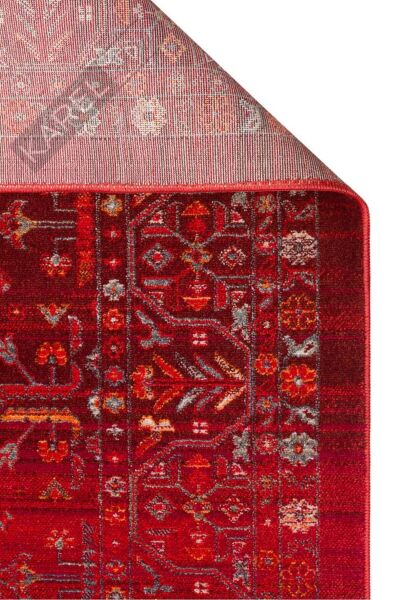 PIETRA PTA 21 RED Sıcak Renk Tonlarını Etnik Desenler ile Buluşturan Yumuşak Tuşeli Makine Halısı
