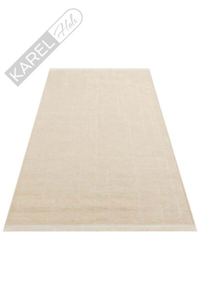 LIZA KILIM LIZ 02 BEIGE Hav Toz Vermez Kaymaz Tabanlı Yıkanabilir Düz Renk Kilim