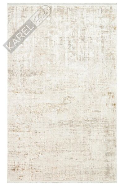 ROMA RM 03 CREAM BEIGE  Viskon ve Polyester ile Üretilen Şık Salon Halısı