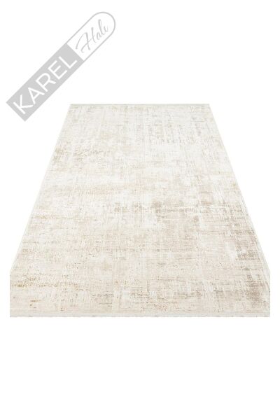 ROMA RM 03 CREAM BEIGE  Viskon ve Polyester ile Üretilen Şık Salon Halısı