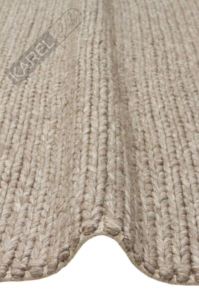 JADE BASKETWEAVE BROWN  Naturel Kazak Örgü Desenli El Dokuma Örgü Halı