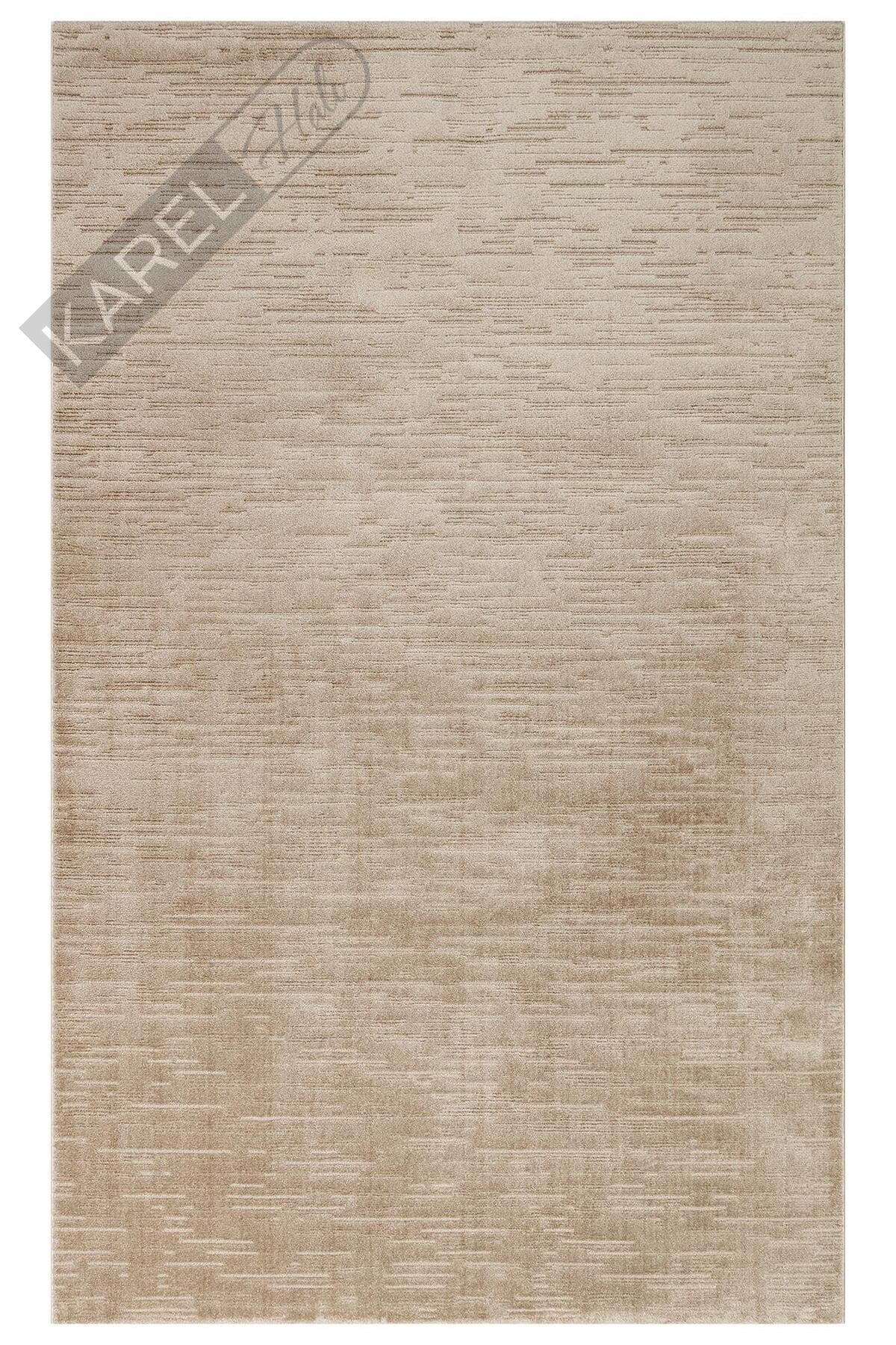 MISSORI MSR 05 BEIGE Hav Toz Vermez Sade Desenli Yumuşak Dokulu Modern Makine Halısı