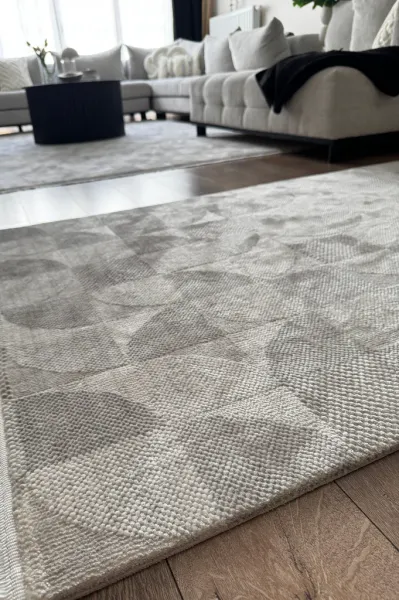 Apex Halı Truva 6621TR Gri Akrilik Kalın Halı