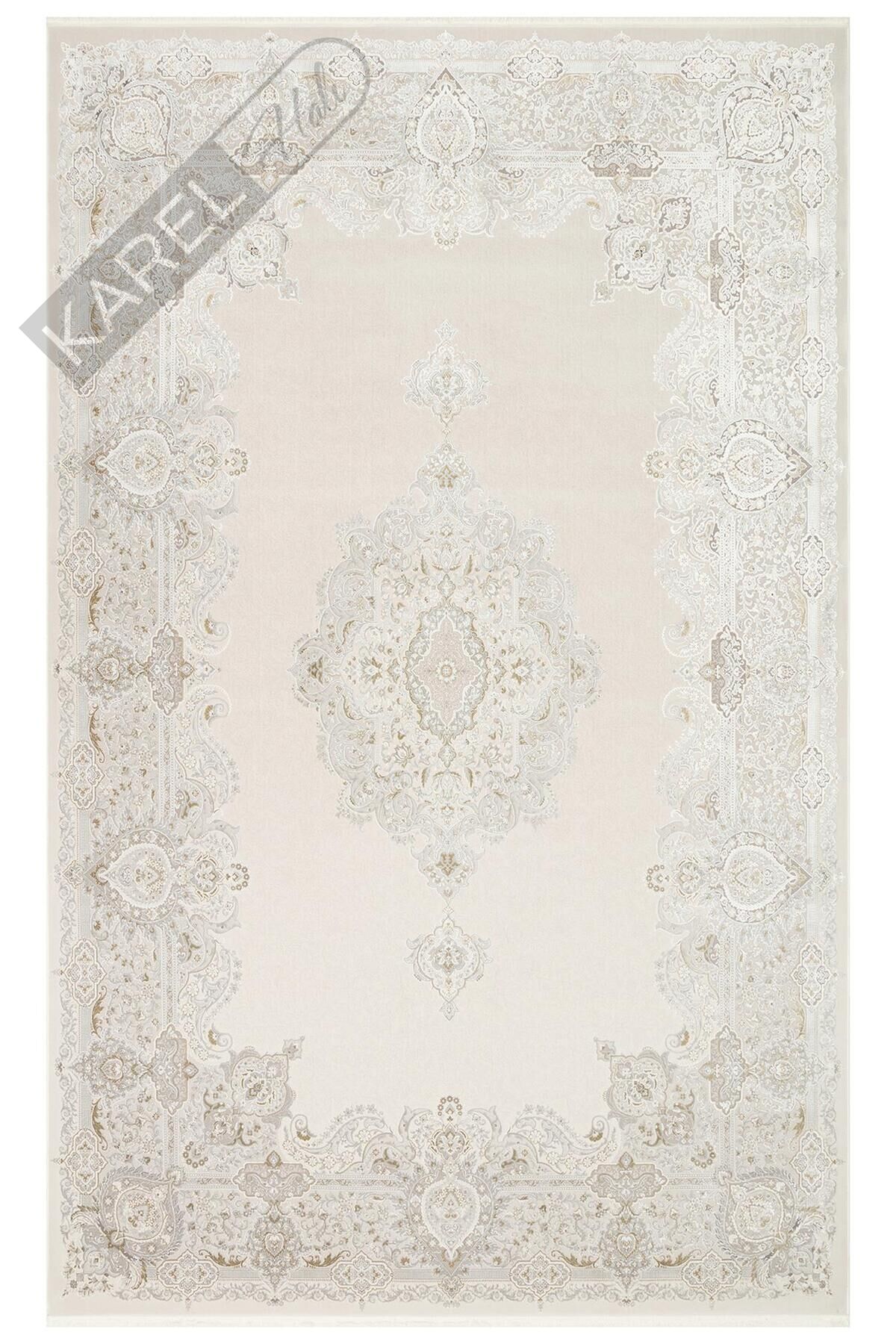 PALMIRA PLM 01 CREAM GREY Yüksek Kaliteli Sık Dokuma Modern Salon Halısı