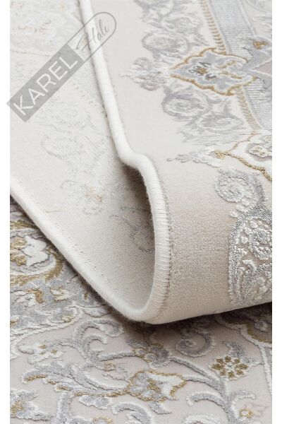 PALMIRA PLM 01 CREAM GREY Yüksek Kaliteli Sık Dokuma Modern Salon Halısı